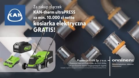 Promocja KAN-therm - kosiarka elektryczna Greenworks gratis!