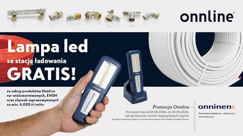 Promocja Onnline - Lampa LED ze stacją ładowania gratis!