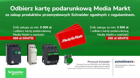 Promocja Schneider Electric - karta podarunkowa nawet do 450 zł gratis!