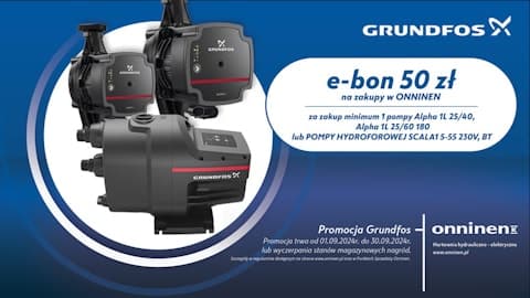 Promocja Grundfos - eBon 50 zł na zakupy w Onninen