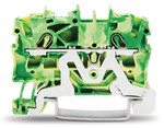 Morsetto a 2 conduttori PE 2,5 mm per applicazioni Ex e II, con marcatura laterale e centrale per guida TS 35 x 15 e 35 x 7,5, Push-in CAGE CLAMP 2,50 mm giallo-verde
