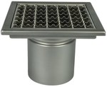 Mini vertical drain with square top, one-piece WM200/110V1 stainless steel ladder grate