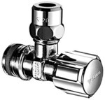 Comfort regulating angle valve 3/8" chrome, short without ASAG