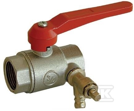 Ball valve 1 1/2" chrome with air vent - 1.0065.040.2010