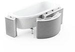 1.050 Flush-mounted casing with 4 cm shelf 270x58 cm for semicircular and rectangular bathtubs