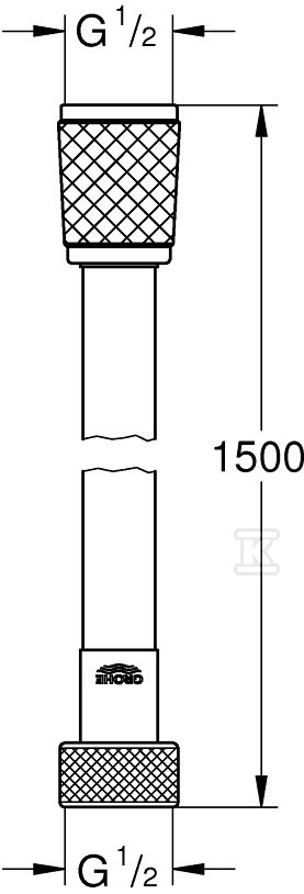 Relexaflex Wąż prysznicowy, chrom, 1500 - 28151002