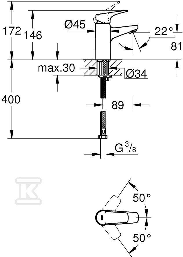 Bateria umywalkowa Grohe - 23752000