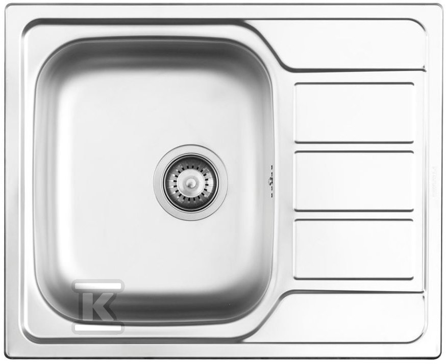 ATHENA sink 62x50 cm 1B 1D linen steel - 100187701