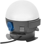 LED-Malerkugel, FUTURE BALL 20W, 4000K, 2400lm, IP54, 230V mit Steckdosen + Haken und Schalter