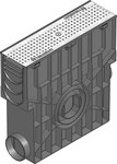 RECYFIX STANDARD 100, manhole with a plastic sump, with a perforated cover, galvanized, class A 15 with fixing