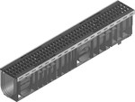 RECYFIX PLUS X 100, type 010 channel, with a GUGI cast iron mesh grating, MW 15/25, class D 400