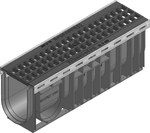 RECYFIX PLUS X 100, type 01005 channel, with a GUGI cast iron mesh grating, MW 15/25, class D 400