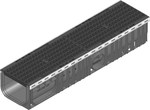 RECYFIX PLUS X 200, type 010 channel with GUGI-cast iron mesh grating, MW 15/25, class D 400