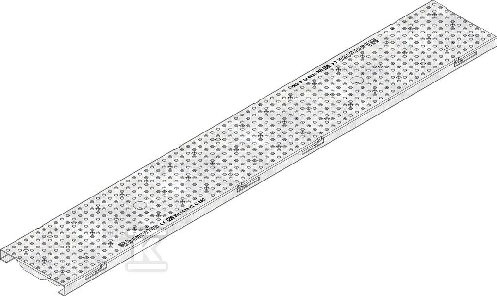 DACHFIX STEEL 155, cover, perforated, - 69036