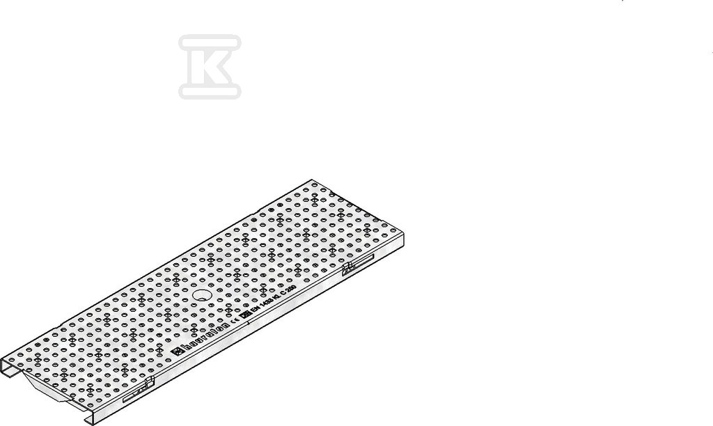 DACHFIX STEEL 155, cover, perforated, - 69039