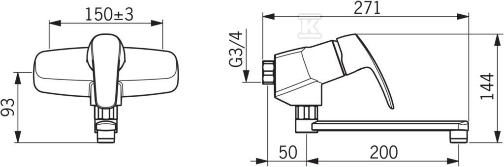 Bateria zlewozmywakowa Oras Safira, z - 1036