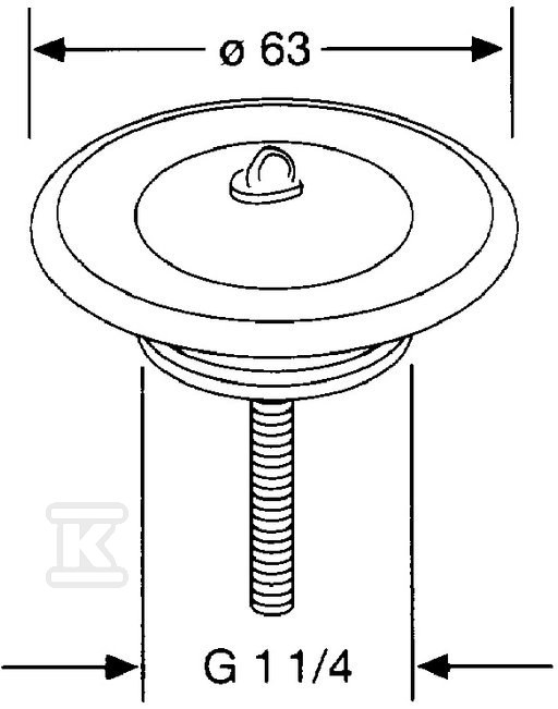 Zawór spustowy uniwersalny G 1 1 / 4, - 1041135-00