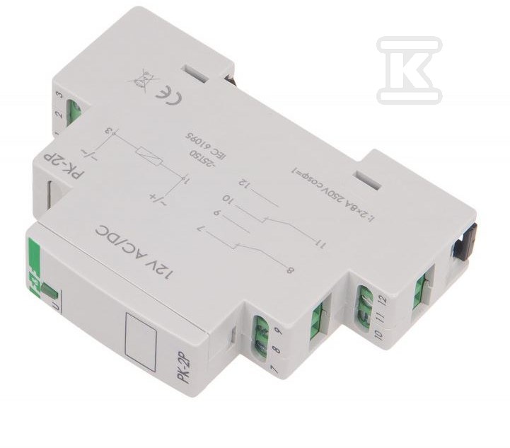 Releu electromagnetic PK-2P 12V AC/DC, - PK-2P-12V