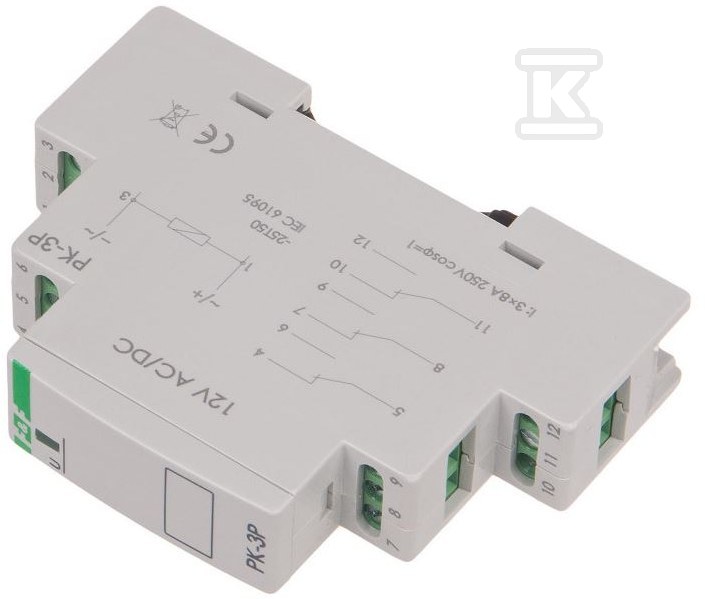 Реле електромагнітне ПК-3П 12В AC/DC, - PK-3P-12V