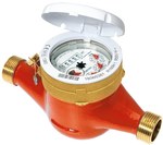 Mehrstrahl-Wasserzähler, Typ: GMDM-I 1" AC Q3-6.3 m3/h DN25 R100/R50 für Warmwasser, Anschlussgewinde 1 1/4".