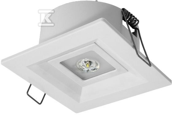 Oprawa awaryjna LED, LOVATO P 3W 6000K - LVPO/3W/E/1/SE/AT/WH