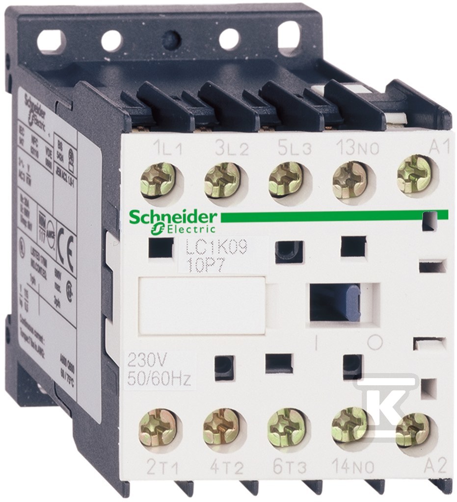 Power contactor TeSys K AC3 6A 3P 1NO - LC1K0610B5