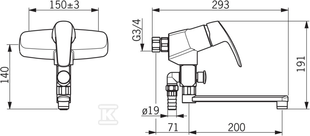 Bateria zlewozmywakowa Oras Safira, z - 1074