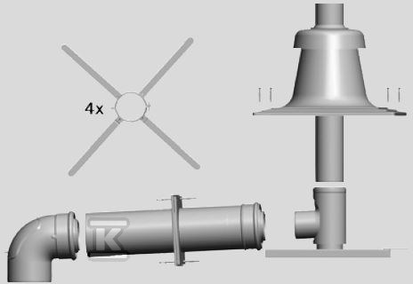 Zestaw przyłączeniowy system spalinowy - 2651870
