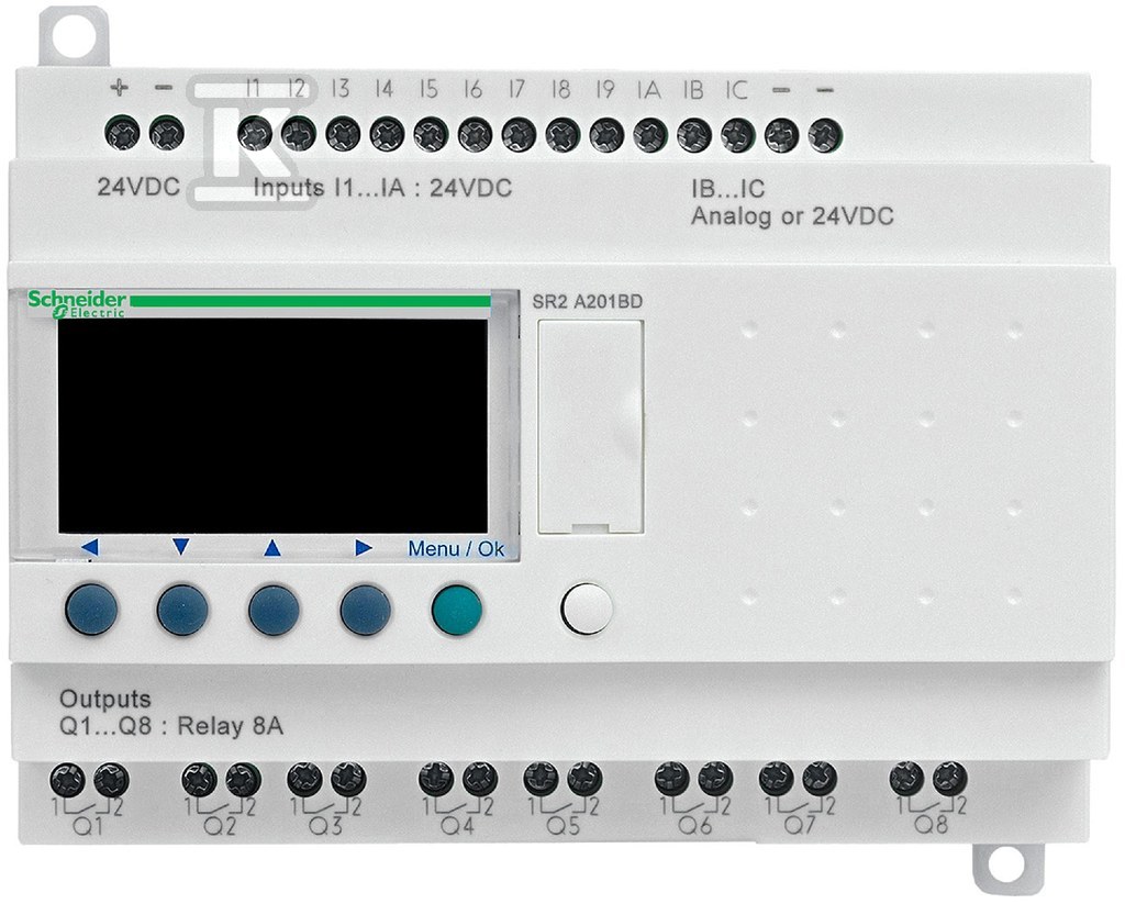 Programmable relay 12 digital inputs, 8 - SR2A201BD