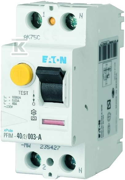 Residual current circuit breaker 2-pole - 109770