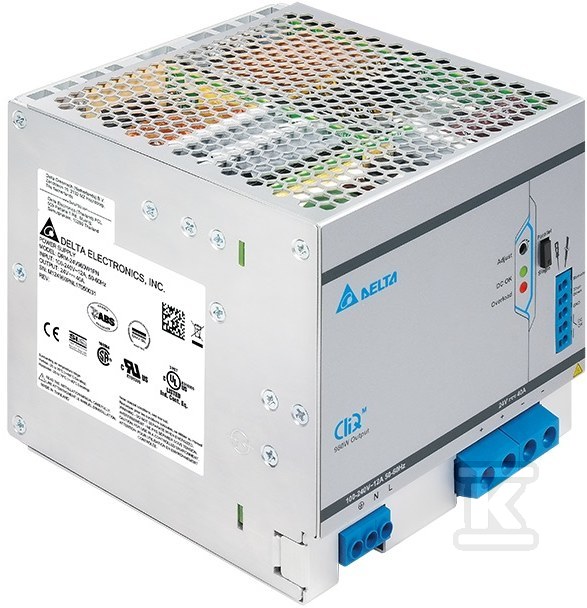 DELTA zasilacz na szynę DIN 24V/40A, - DRM-24V960W1PN