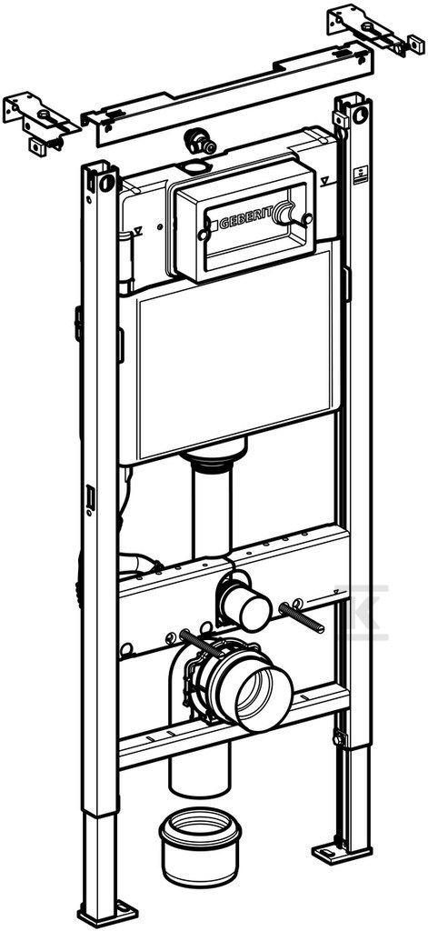 Cadru WC Duofix Basic, Delta 12 cm, - 111.170.00.1