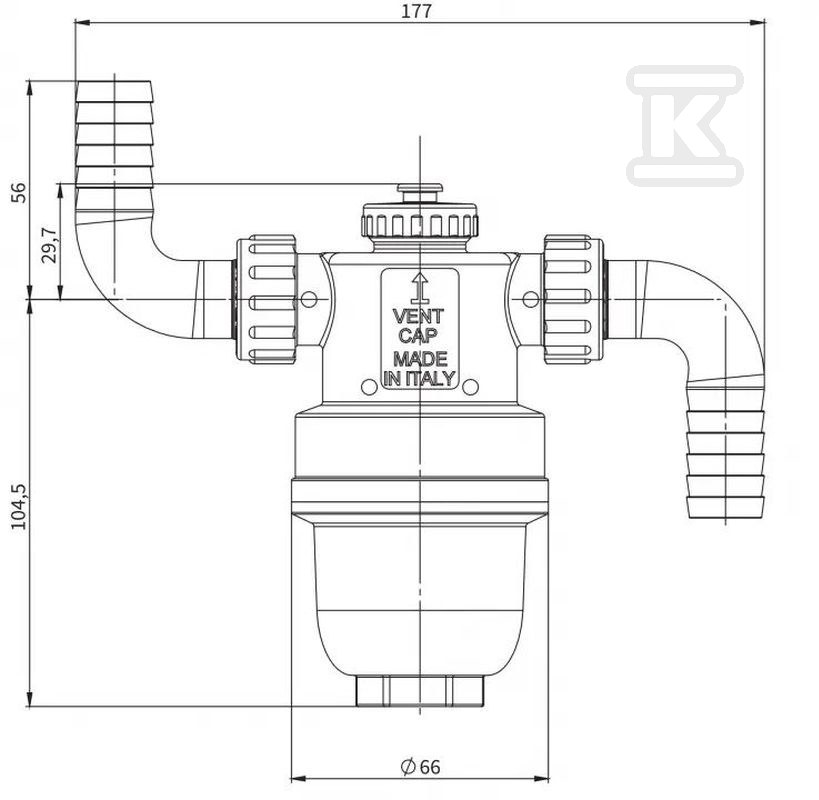 Нейтралізатор конденсату ACN 120, G 3/4 - 1112000