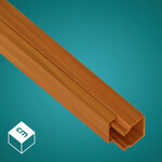 Kanał Elektroinstalacyjny (MKE) PVC-U 18/20 Drewno Jasne - 2 m (25 szt./op.)
