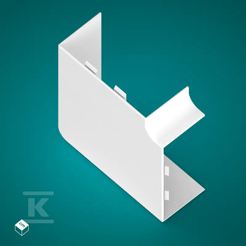 Łącznik kątowy (LK) PP-M 60/130 Biały - 111449