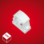 Uchwyt zamykany uniwersalny (UZU) PP Biały 18 (100 szt/op.)