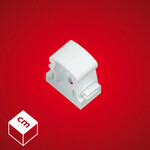 Uchwyt zamykany uniwersalny (UZU) PP Biały 13 - 5 sztuk (30 kpl./op)