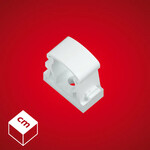 Uchwyt zamykany uniwersalny (UZU) PP Biały 16 - 5 sztuk (30 kpl./op)