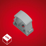 Uchwyt zamykany uniwersalny (UZU) PP Szary 20 - 5 sztuk (25 kpl./op)