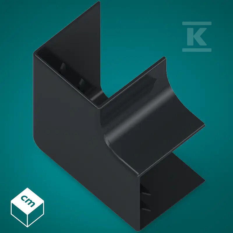 Łącznik kątowy (LK) ABS 40/40 Czarny (1 - 112109