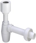 Flaschen-Urinal-Siphon 50x40 Kunststoff / Weiß