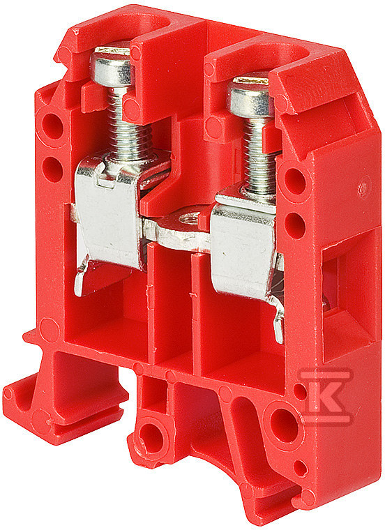 Threaded terminal block ZUG-G16, red - A11-0377