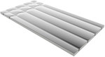 Styrofoam plate for underfloor heating with an aluminum layer, straight element with two arches, OPAL EPS300 1200x600x25 mm