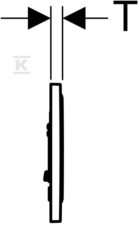 Dugme za ispiranje Sigma10, prednje, - 115.758.JT.5