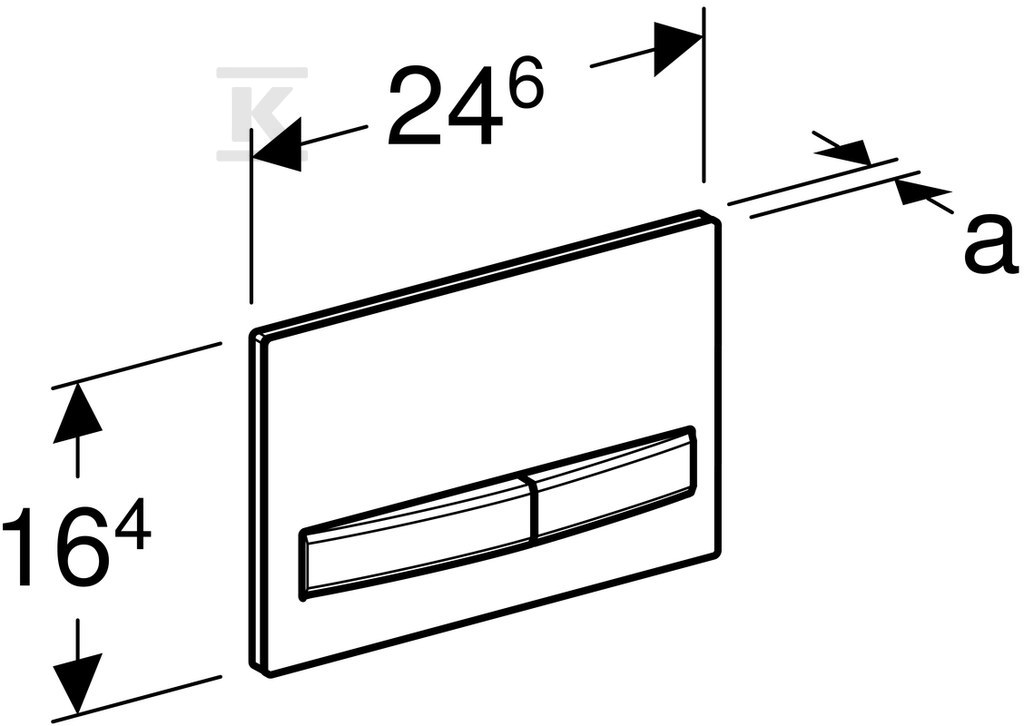 Geberit Sigma50 flush button, front, - 115.788.00.2