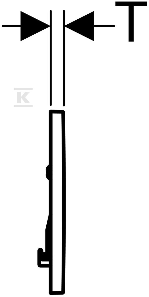 Sigma30 1M dugme za ispiranje, prednje, - 115.893.JT.1