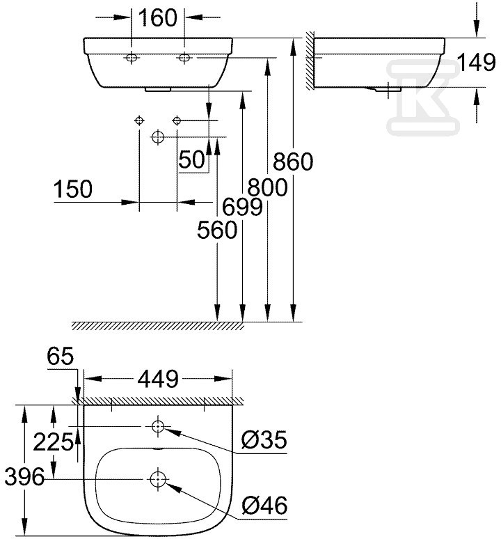 GROHE CERAMICS Washbasin 45 cm - 39324000