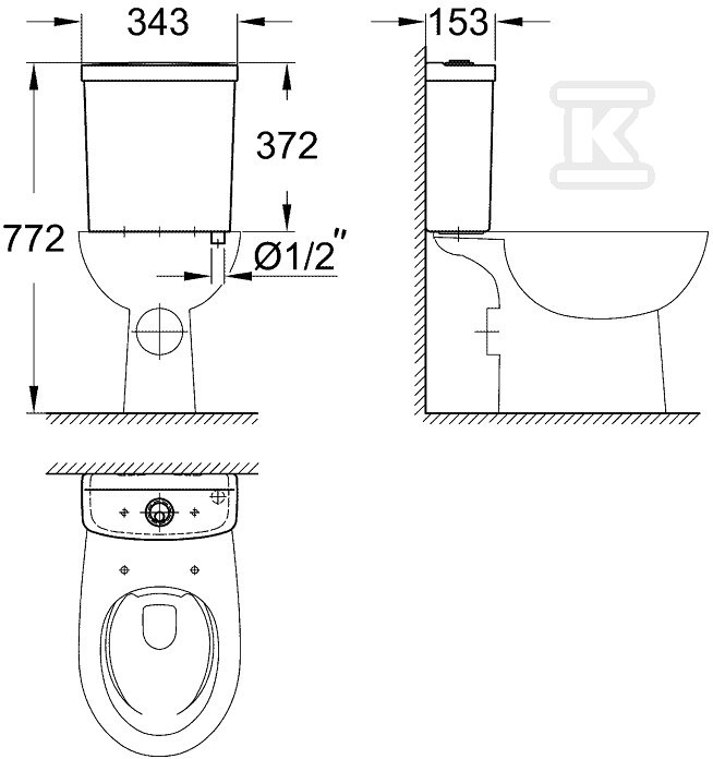 BAU WC cistern - 39436000