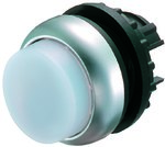 Drive M22-DLH-W, illuminated push button, protruding white, without spring return