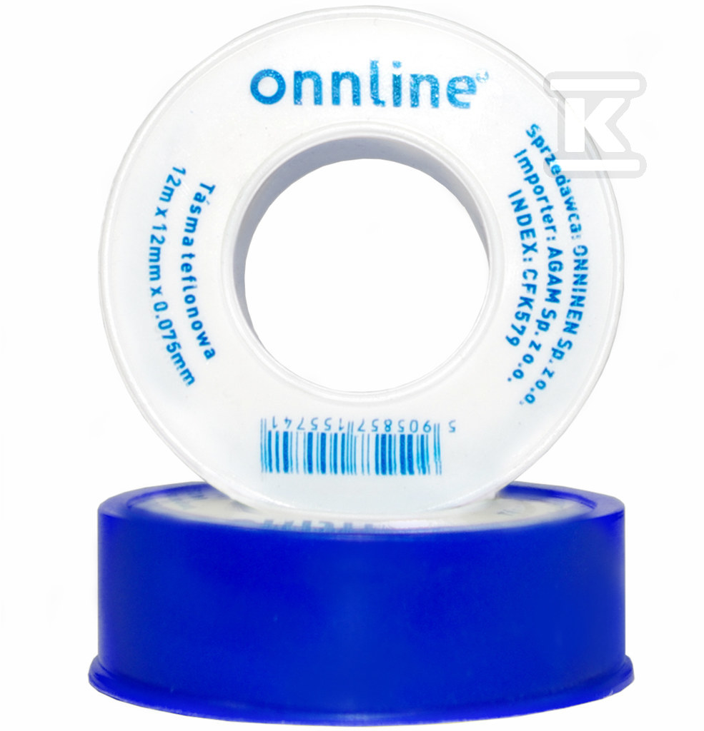 Online Teflonband 12 mm x 12 m x 0,075 mm (blau) 1020001